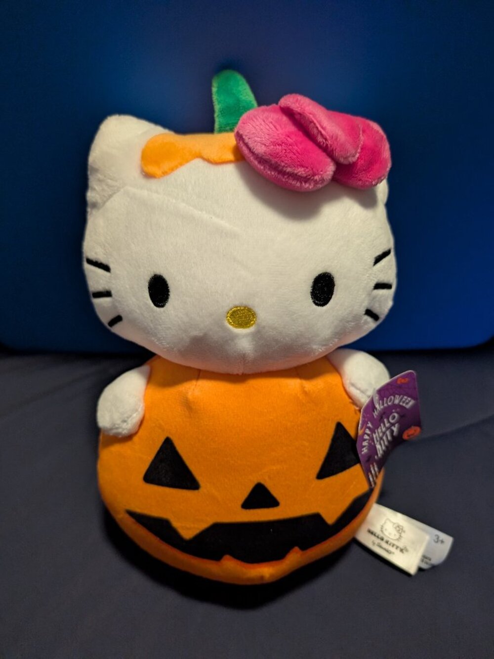 Hello Kitty Pumpkin Halloween Plush 10” Jack O Lantern Sanrio Official w/ Tags